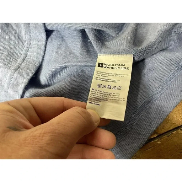 Mountain Warehouse Women's Size 8 Long Sleeved Zip Neck Top Blue 1/4 Zip - Picture 7 of 8